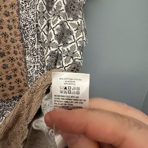 Lucky Brand Brown Patterned Blouse - Picture 3 of 3